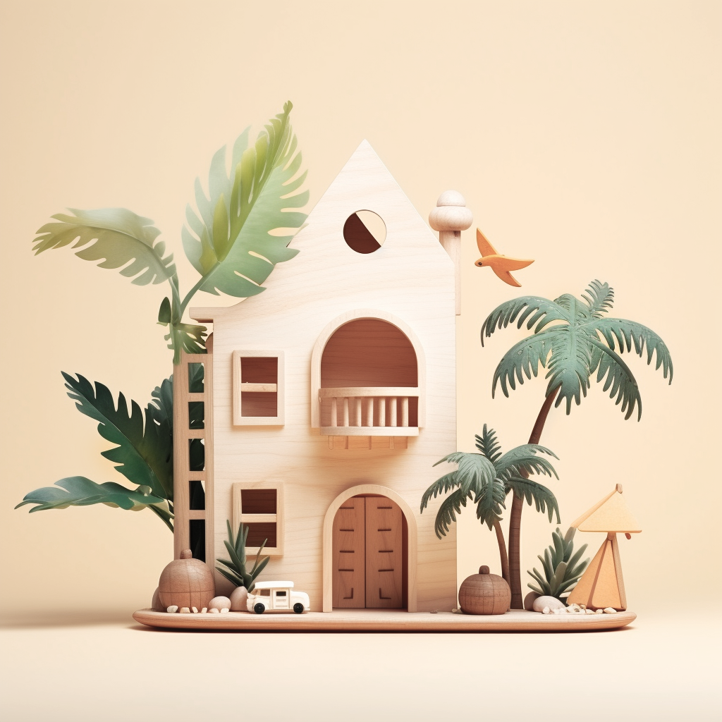 Maison de plage en bois